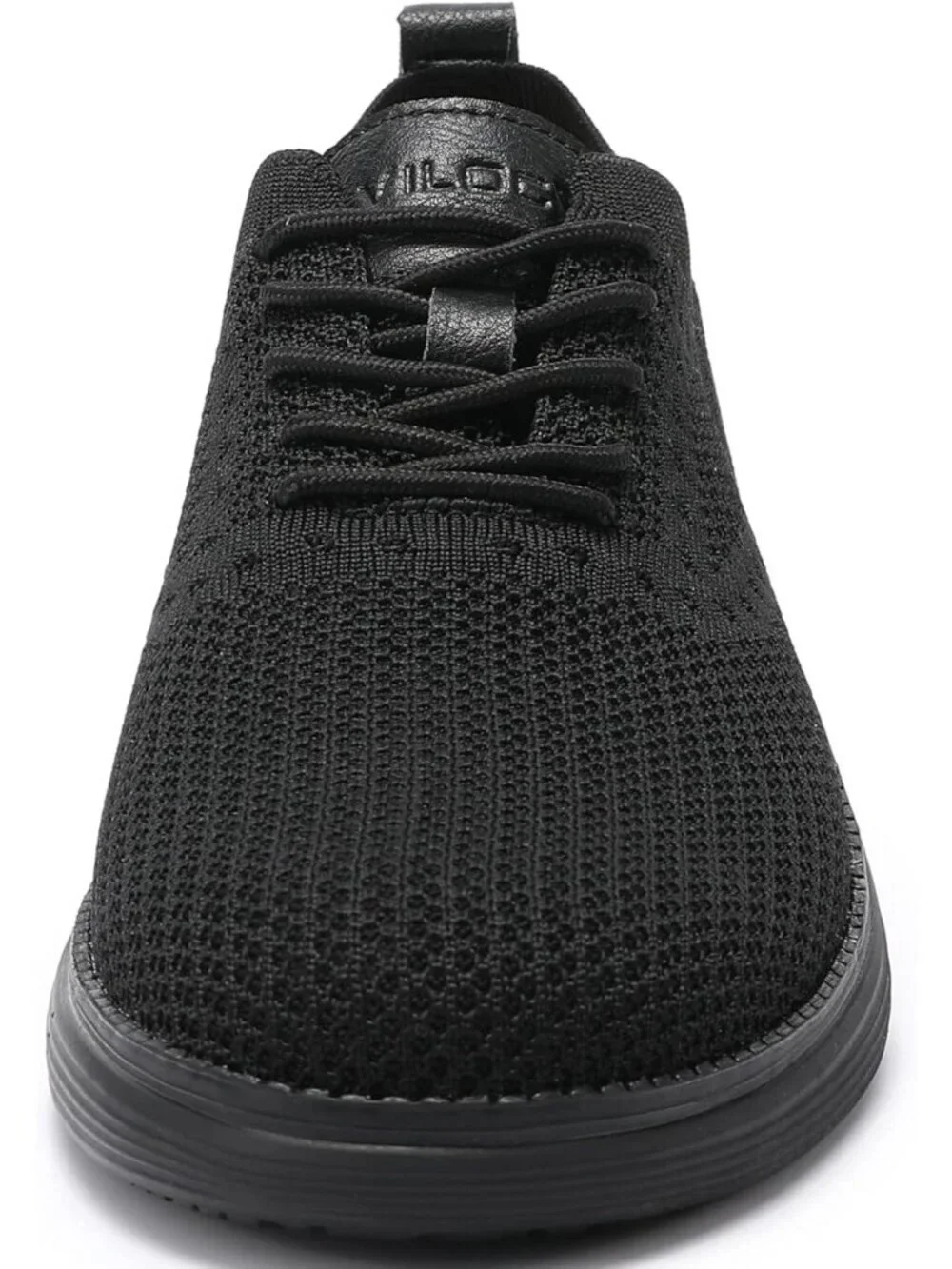 VILOCY Men's Black Ethylene Vinyl Acetate Casual Breathable Comfortable Sneakers